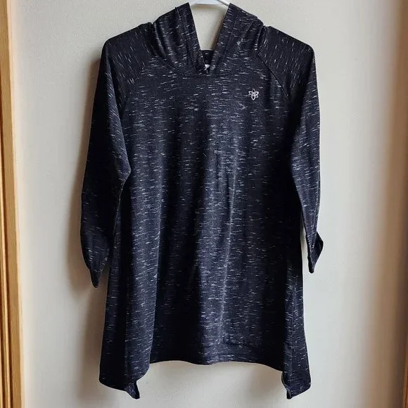 Harmony Balance Charcoal Gray/Black Speckled Hooded Jersey Size Small - Picture 1 of 13